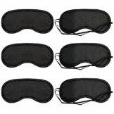 ITME Schlafmaske 6Pcs Augenmaske Seiden Schlafmaske Augenbinde für Damen Herren, Tragbare Schlafbrille mit Gummibänder für Reisen Schichtarbeit - 1