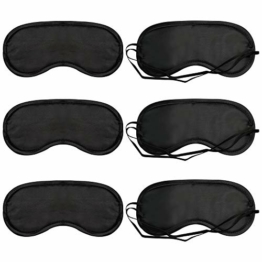 ITME Schlafmaske 6Pcs Augenmaske Seiden Schlafmaske Augenbinde für Damen Herren, Tragbare Schlafbrille mit Gummibänder für Reisen Schichtarbeit - 1