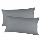 Kissenbezug kissenhülle Kopfkissenbezug Bettkissenbezug Pillowcase, Adoric Life [2er Set] Kissenbezug 100% Mikrofaser, 40 cm x80 cm.(Grau) - 1