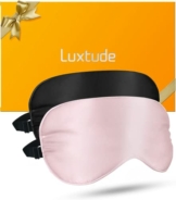 Luxtude 2 Stücke Schlafmaske Seide für Frauen und Herren, Schlafbrille Damen Bequem, 100% Natürliche Maulbeere Augenmaske Schlafmaske, Augenbinde zum Schlafen, Bio Augen Schlafmaske Damen, Nachtmaske - 1