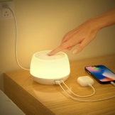 Nachttischlampe mit Ladefunktion USB C 20W Fast Charger, LED Nachttischlampe Touch Dimmbar mit RGB Farbwechsel Mode & Timing, Tischlampe mit Ladefunktion für Kinderzimmer Schlafzimmer Wohnzimmer - 1